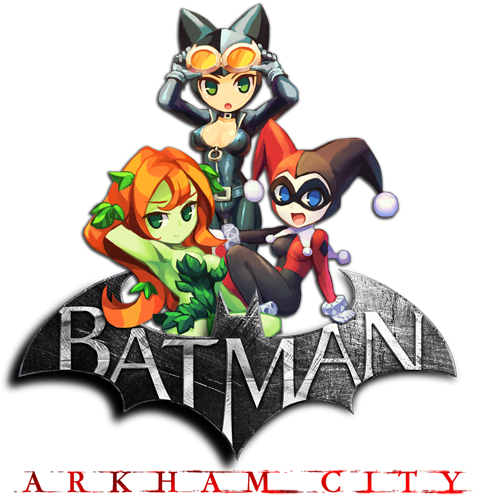 Arkham City By Abaddon999-faust999 - Batman Arkham City (500x500), Png Download