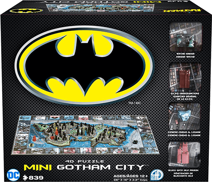 4d Gotham City Puzzle (709x709), Png Download