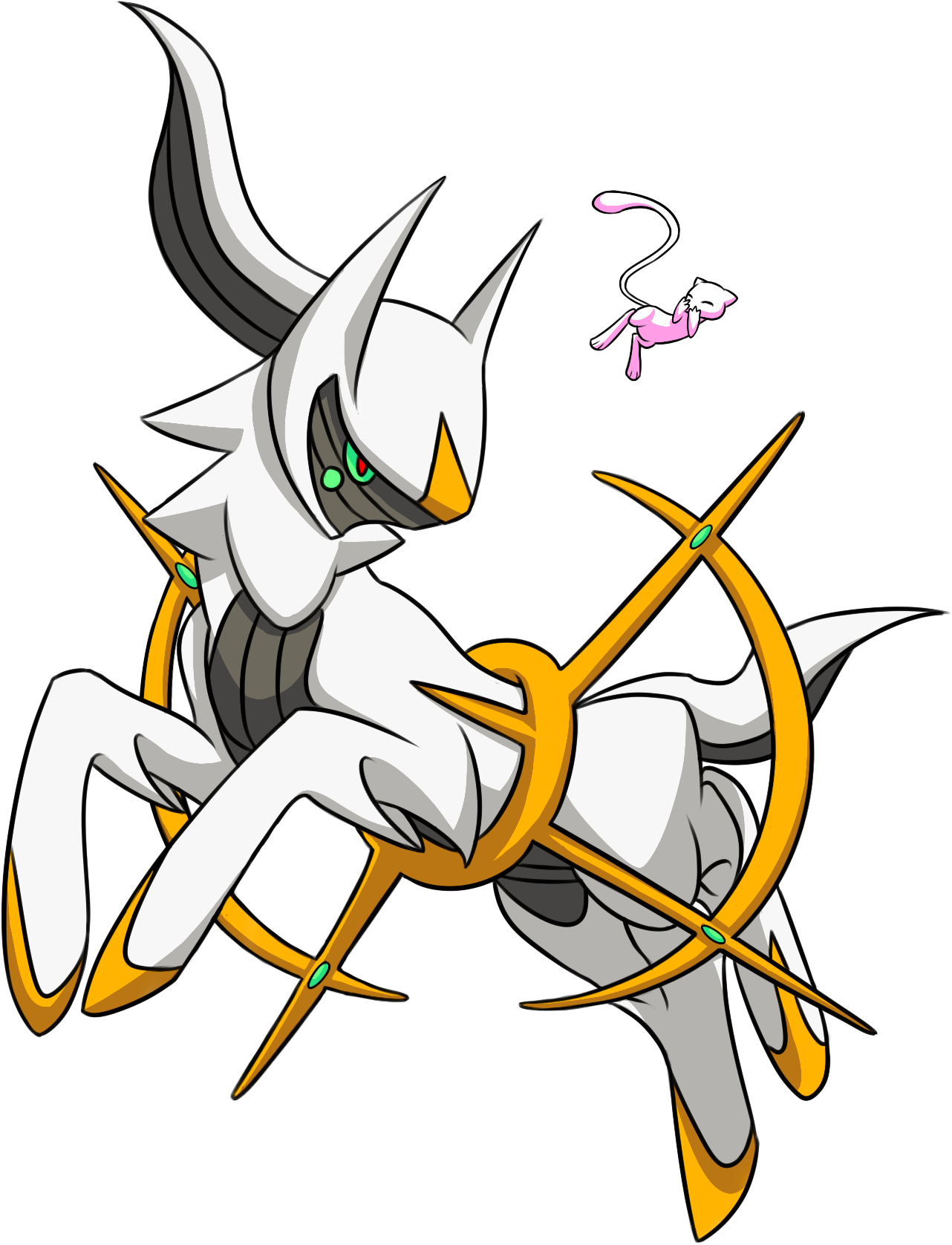 Mew And Arceus - Cartoon (2000x2000), Png Download