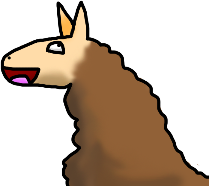 Happy By Arceus Sama - Transparent Cartoon Llama Drawing (807x669), Png Download