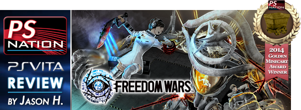 Freedom Wars Mc 2014 Review Banner - Playstation Freedom Wars Ps Vita (600x220), Png Download