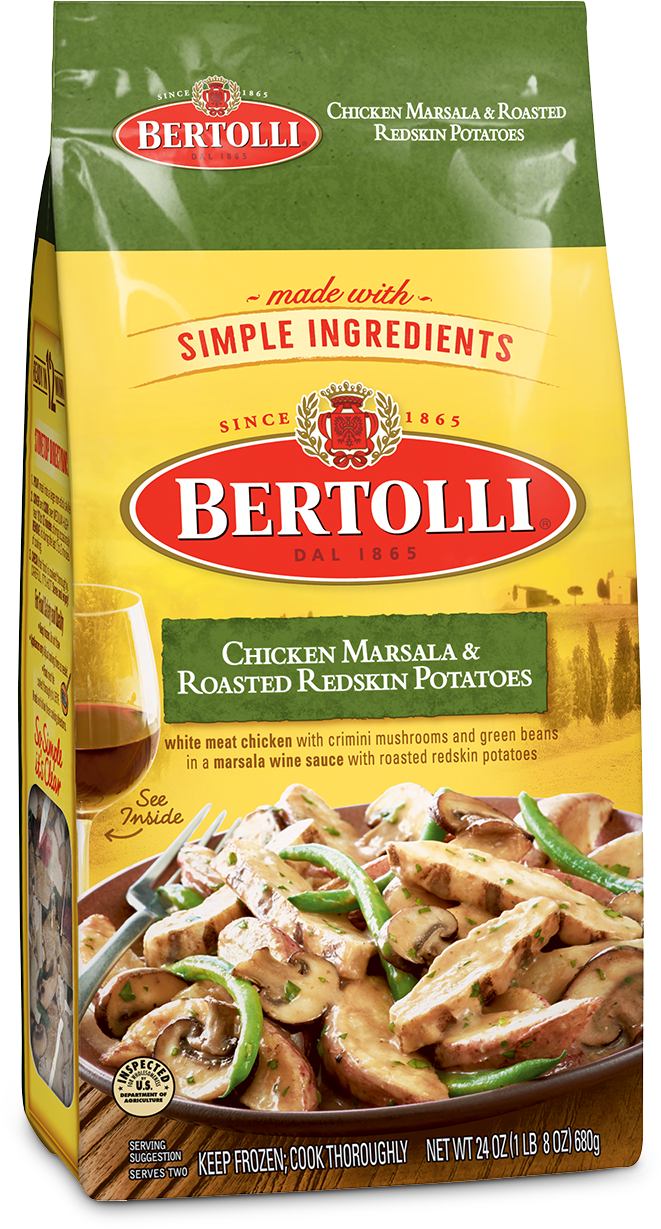 View Product - Bertolli Chicken Marsala & Roasted Redskin Potatoes (1320x1320), Png Download