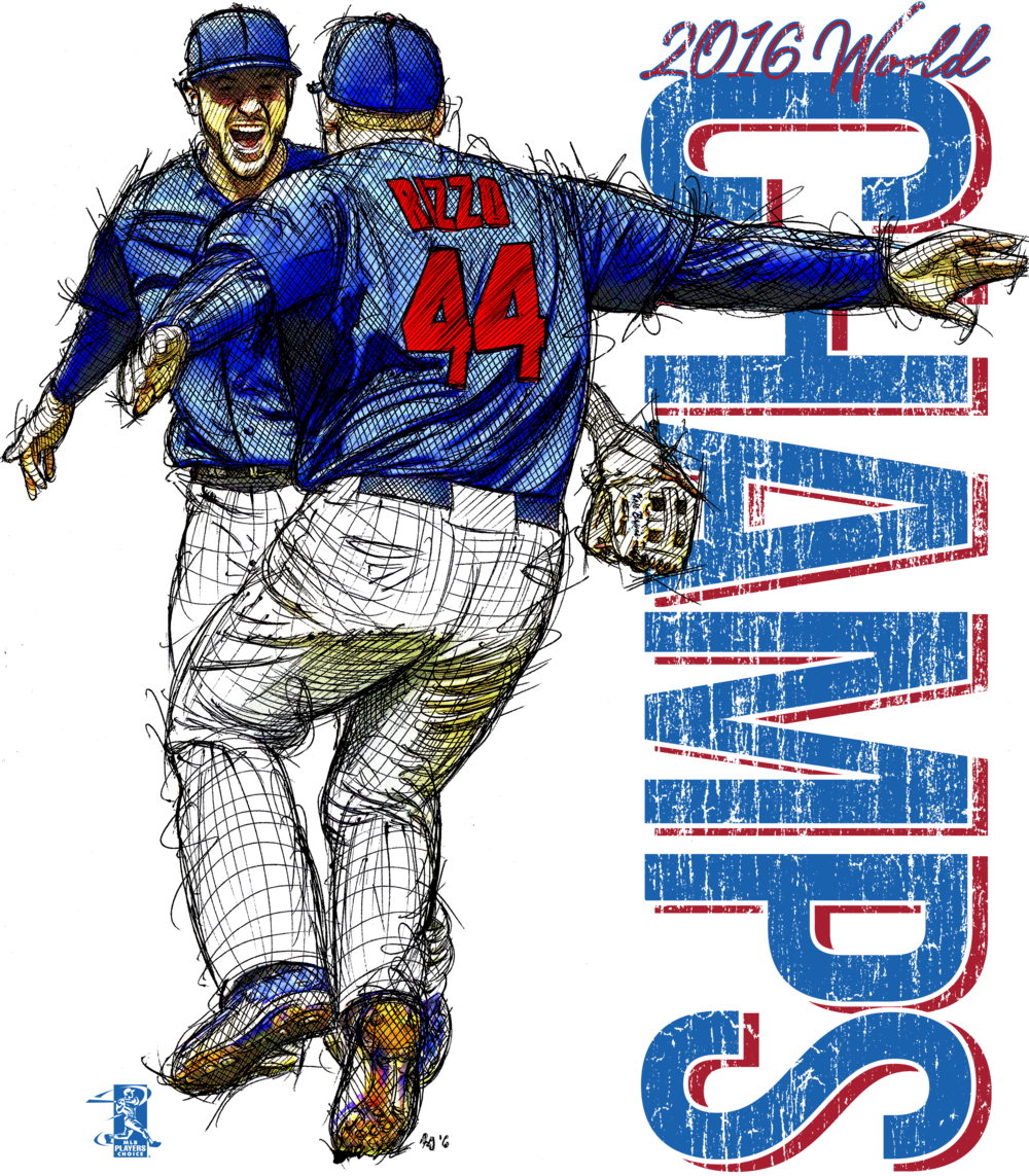Anthony Rizzo Kris Bryant Champs B (1000x1143), Png Download