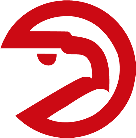 Atlanta Hawks - Atlanta Hawks Logo Png (457x464), Png Download