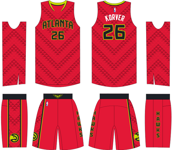Cim 7l1ukaawien Cim7mvtucaereqv - Atlanta Hawks Red Jersey (600x516), Png Download