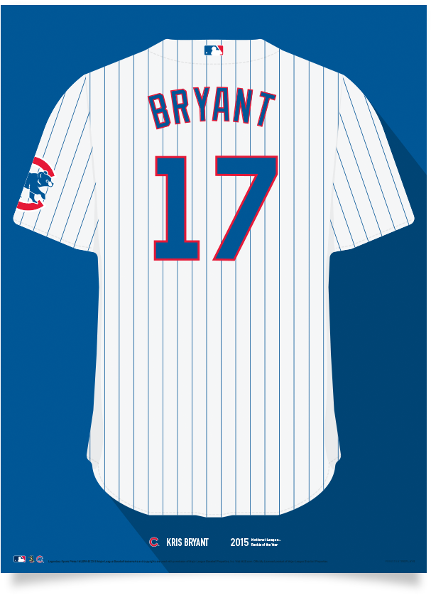Cubs Kris Bryant Jersey Print - Chicago Cubs (639x848), Png Download