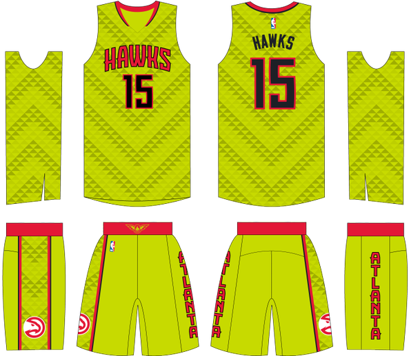 Cisp9ccveaaxes7 - Atlanta Hawks Volt Uniforms (600x516), Png Download