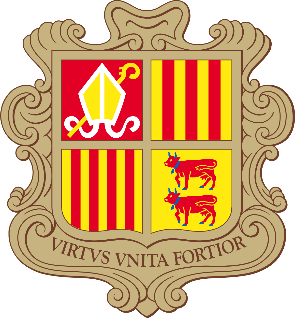 Andorra Coat Of Arms (1200x1294), Png Download
