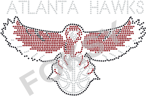 Atlanta Hawks Logo Hot Fix Rhinestone Iron On Transfer - Eagle (546x546), Png Download