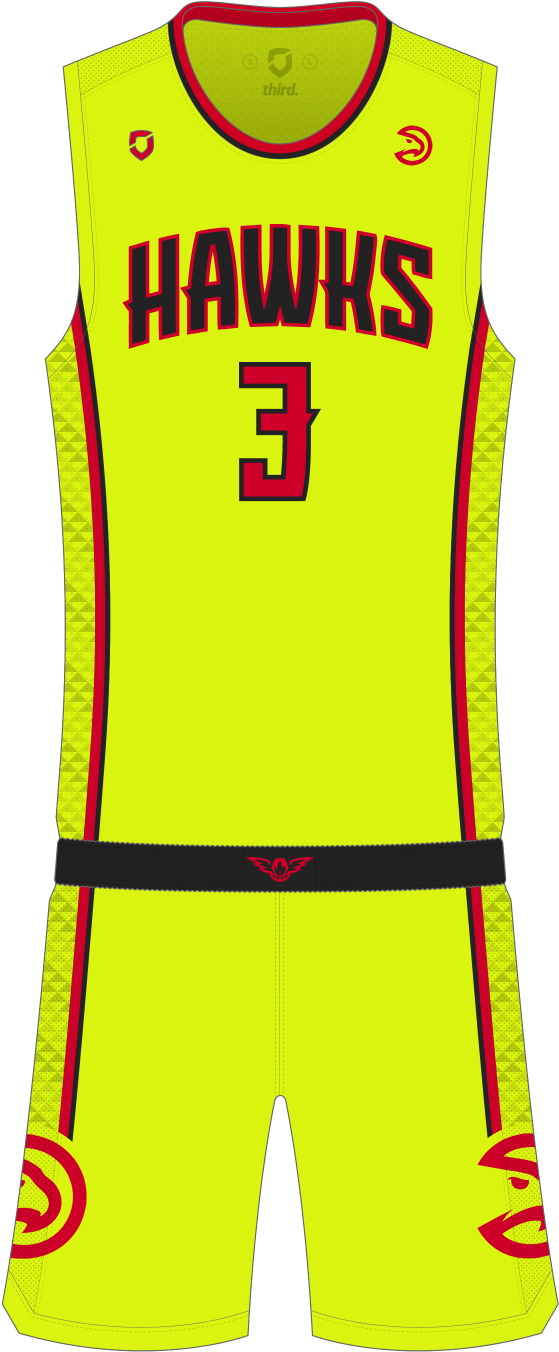 Atlanta Hawks Volt-ernate - Atlanta Hawks Jersey Design (1000x1500), Png Download