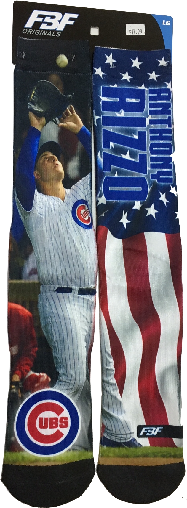 Officially Licensed Mlb Stars And Stipes Men's Socks - Chicago Cubs (647x1744), Png Download