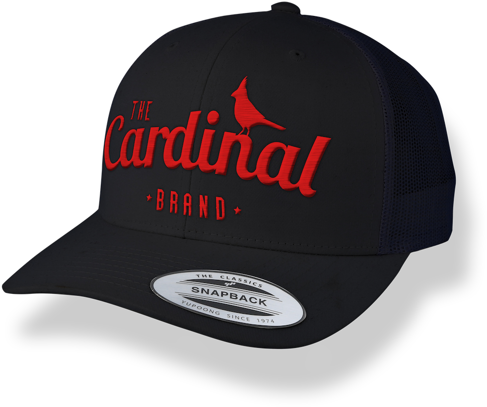 The Cardinal Brand Mesh Trucker Cap Black - Hat (1200x923), Png Download