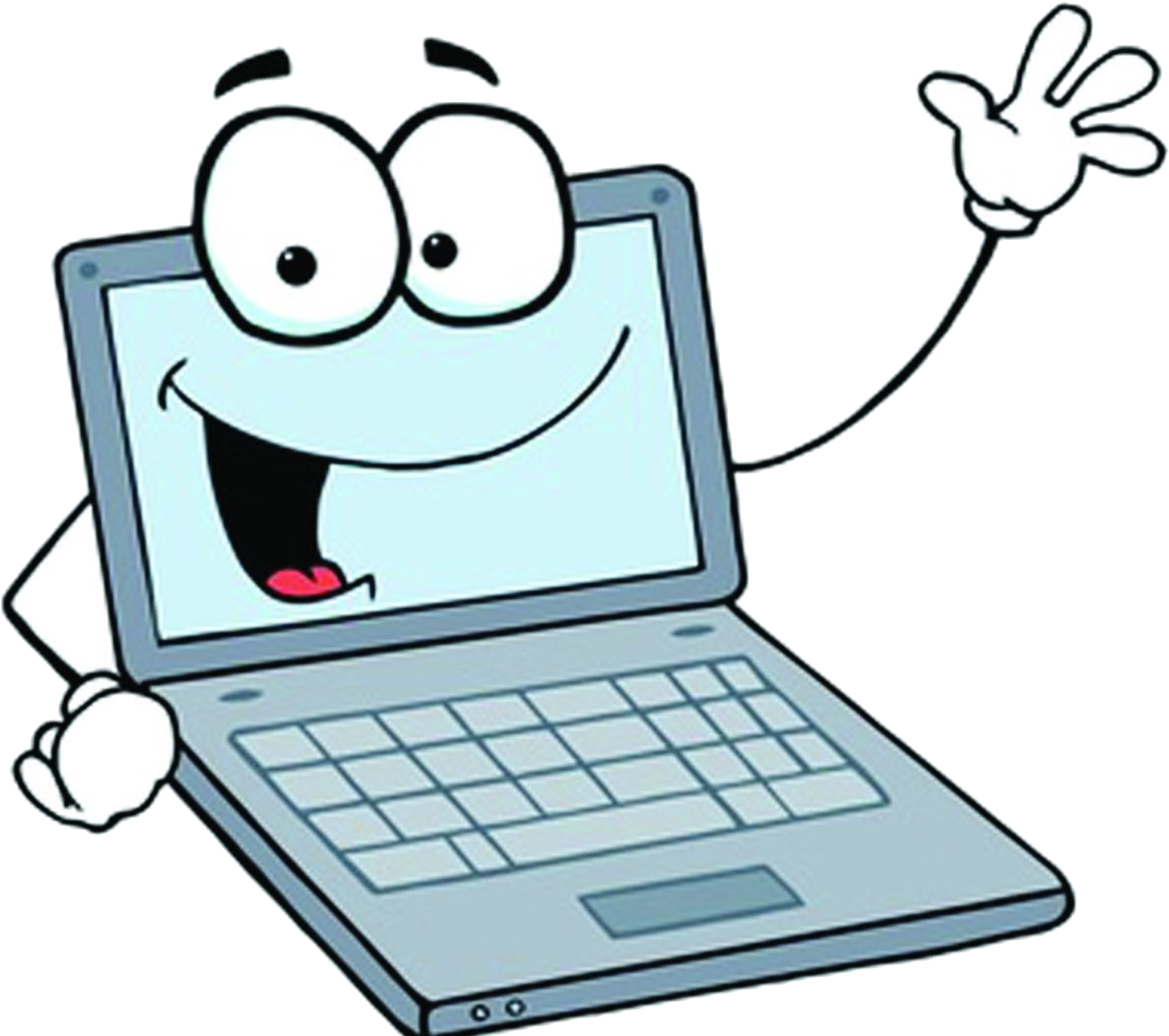 Technology Helped Spread Basketball Through By Many - Laptop Cartoon (1250x1082), Png Download