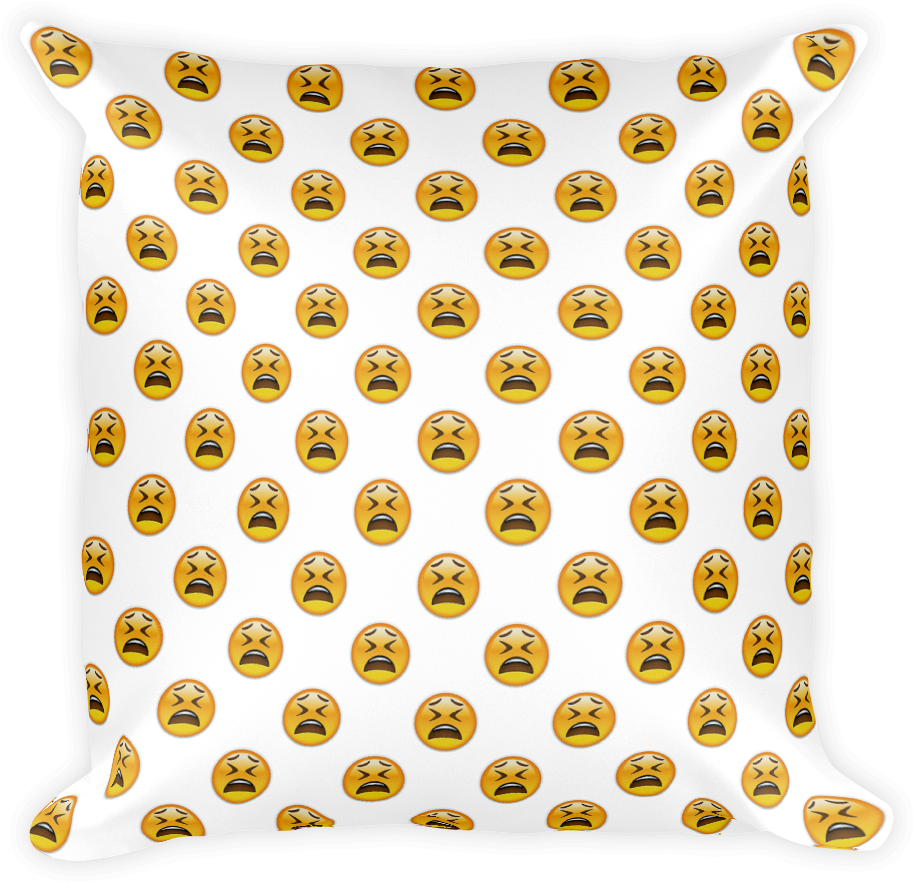 Tired Face-just Emoji - Fried Shrimp Emoji Pillow (1000x1000), Png Download
