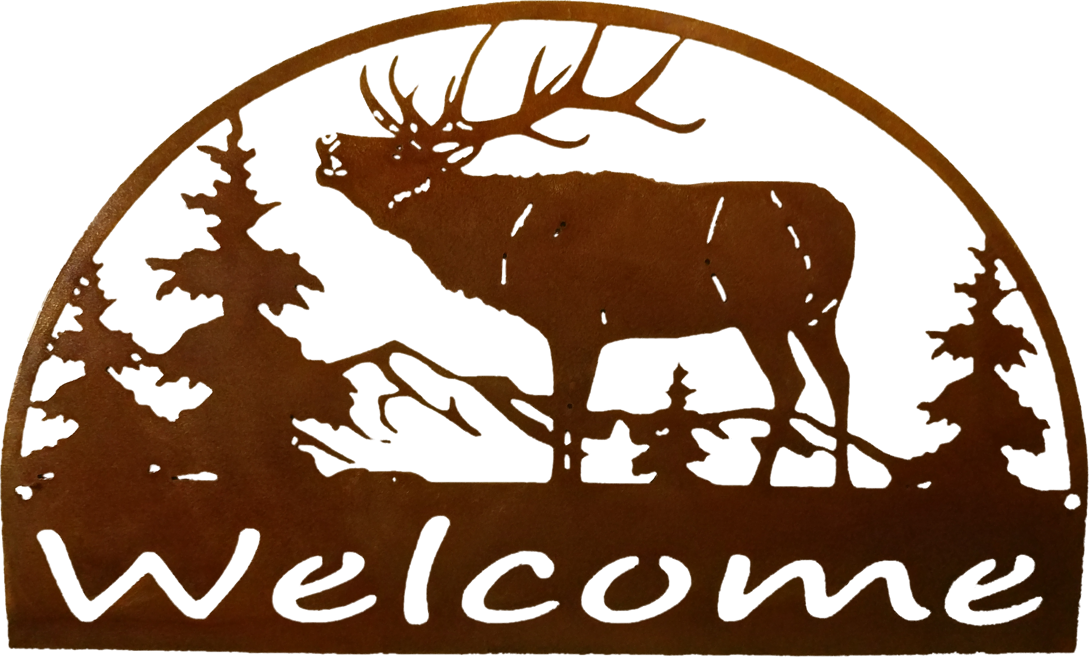 Half Circle Welcome - Silhouette (4656x2620), Png Download