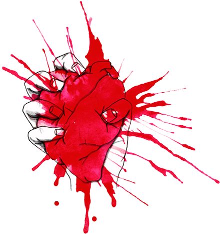 Blood, Heart, And Green Day Image - Hand Holding Heart Png (498x700), Png Download