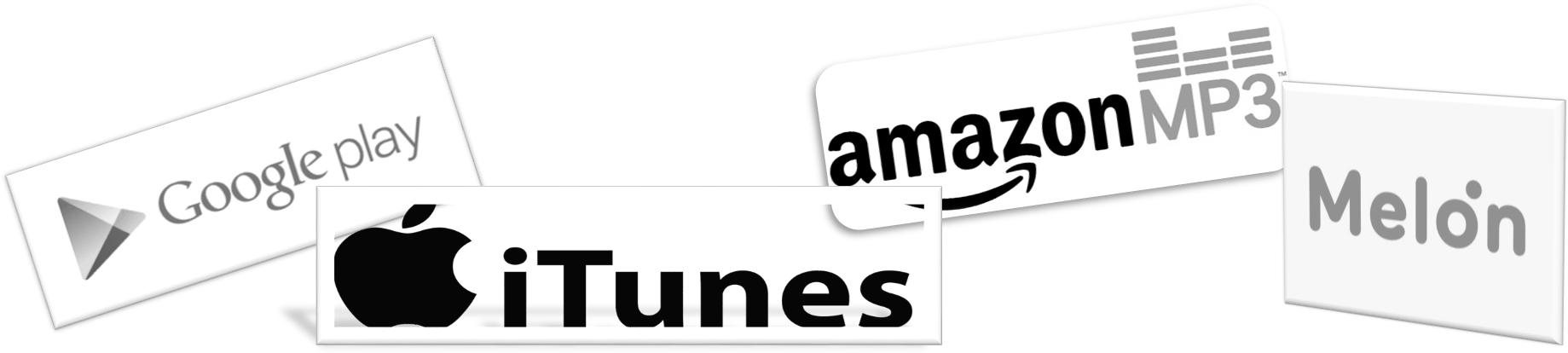 Download Music Itunes Amazon Google Melon - Music (1846x424), Png Download