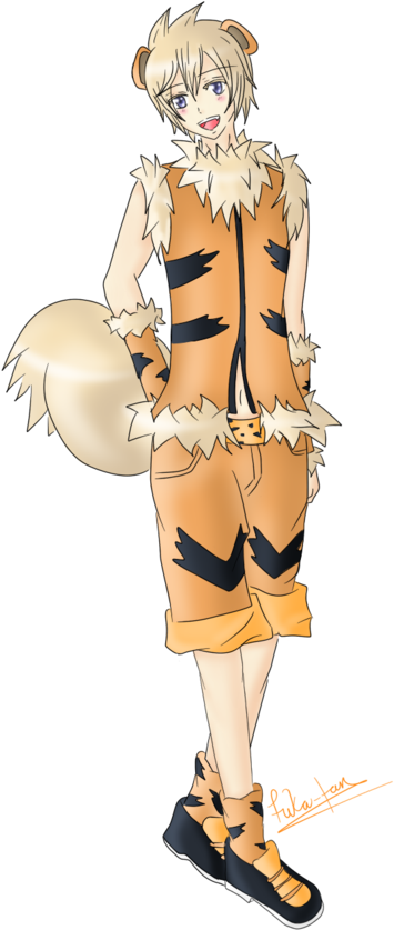 - - Asa - - Growlithe Custom By Fuka-chi - Cartoon (600x998), Png Download