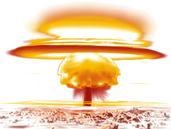 Nuclear Explosion Icon - Nuclear Explosion Transparent Background (550x530), Png Download