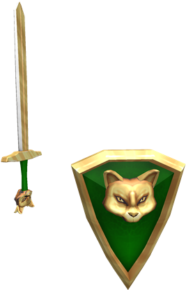 Sir Kitty Mcpawnington's Sword And Sheild - Sword (420x420), Png Download