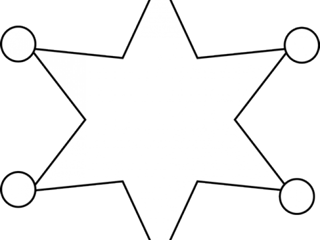Cowboy Hat Clipart Sheriff Star - Chicago Skyline With Flag (640x480), Png Download