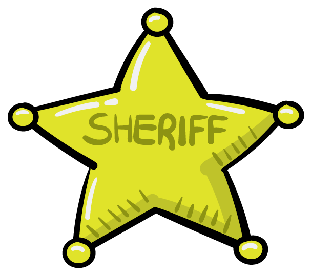 Dust Buddies Sheriff Star (618x618), Png Download