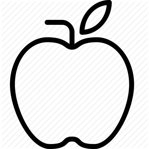 Apple Fruit Drawing (480x480), Png Download