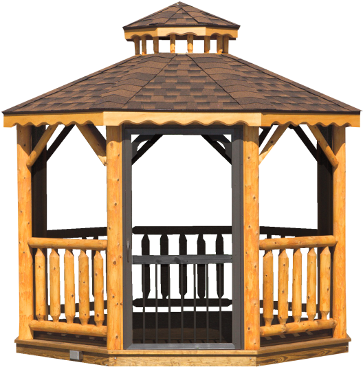 Rustic Log Gazebo For Sale Near Me In Hayward, Wisconsin - Gazebo (600x590), Png Download