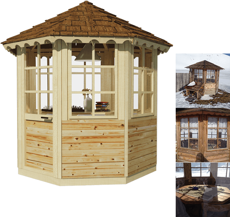 Gazebo Plans Clara - Shed (800x800), Png Download