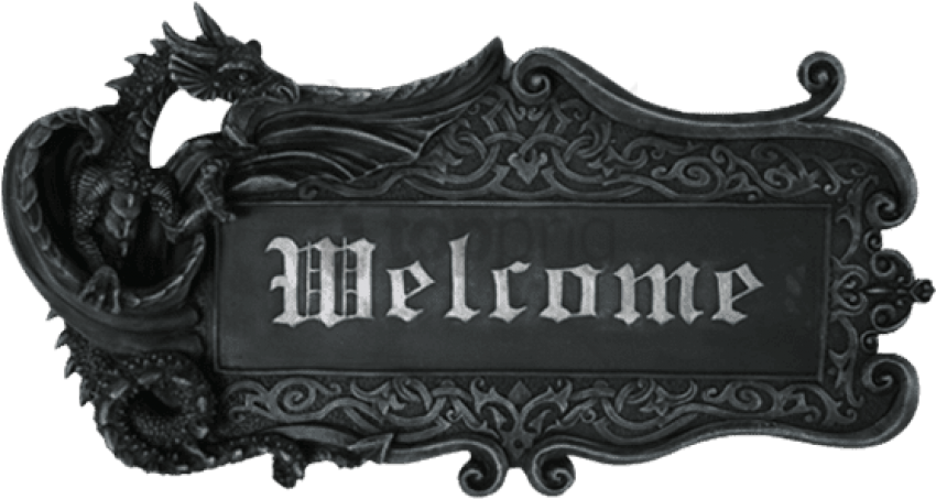 Medieval Dragon Welcome Sign - Design Toscano Dragon Welcome Wall Décor (555x555), Png Download