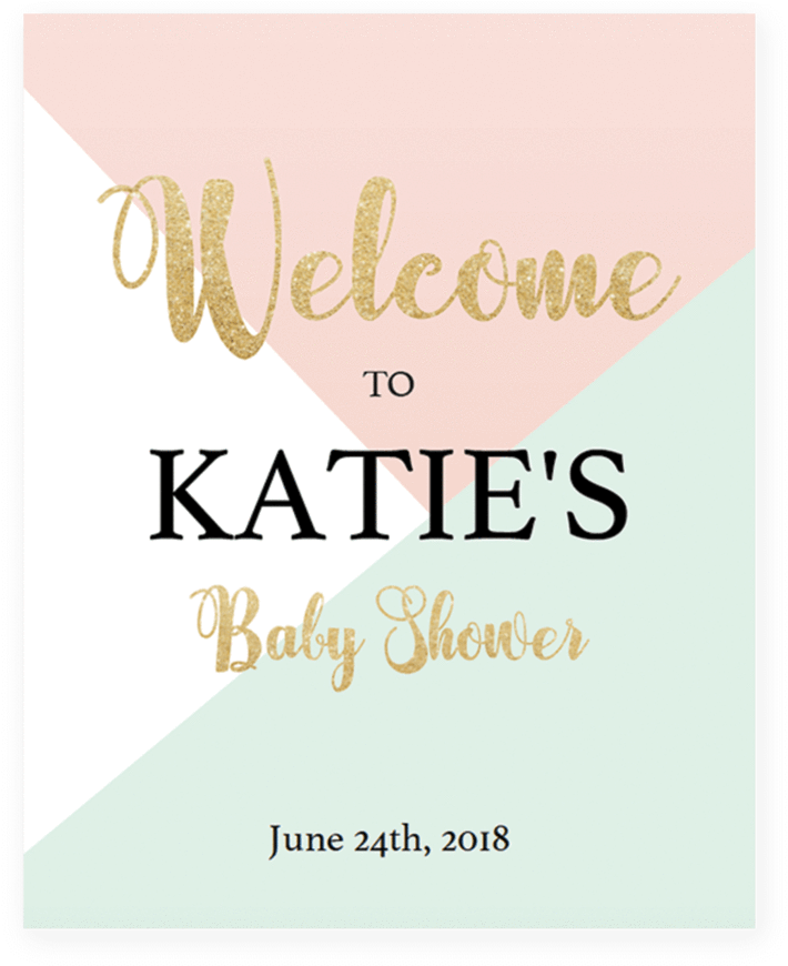 Pastel Themed Baby Shower Welcome Sign Printable By - Treat People With Kindness Rainbow (819x1024), Png Download