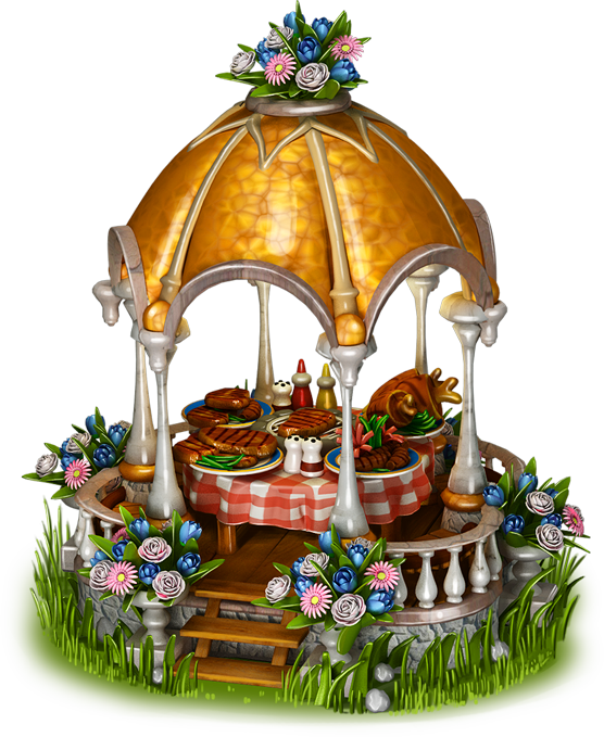 Illus Gazebo - Barbecue (556x679), Png Download