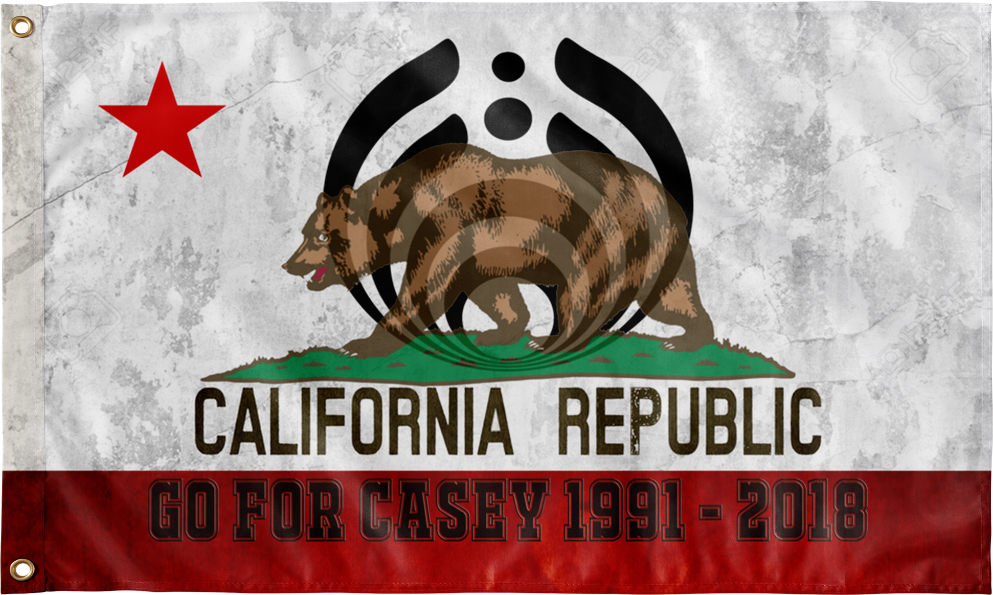 Casey California Flag - California Republic (2000x2000), Png Download