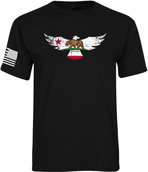 California Flag Eagle Tee California Flag Eagle Tee - Maryland Flag Abstract (600x600), Png Download