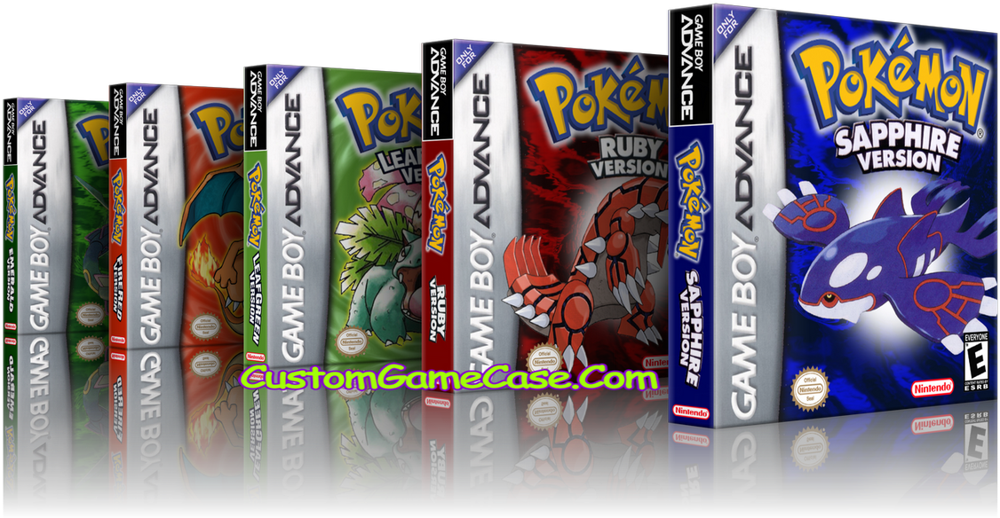 Pokemon Collection Leaf Ruby Sapphire Emerald Firered - Pokémon Firered And Leafgreen (500x267), Png Download