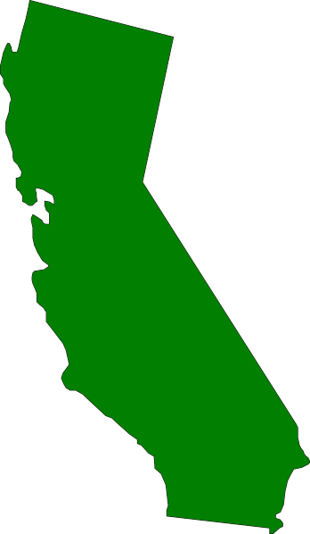 Clip Royalty Free Green State Clip Art At Clker Com - State Of California Clip Art (348x598), Png Download