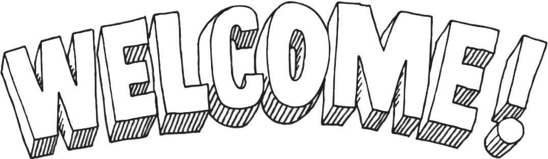 Graphic Transparent Library Collection Of Sign High - Clip Art Welcome Black And White (1095x370), Png Download