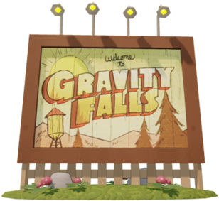 Gravity Falls Poster - Welcome To Gravity Falls Sign (390x316), Png Download