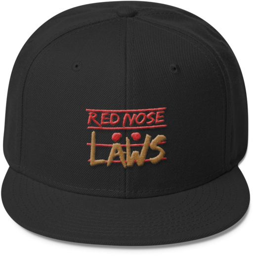 Red Nose Laws Wool Blend Snapback Black Cap - Baseball Cap (600x600), Png Download