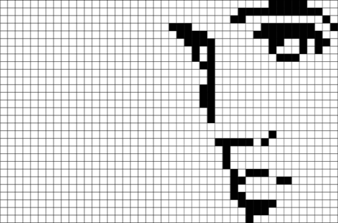 Pixel Art Elvis Presley (480x317), Png Download