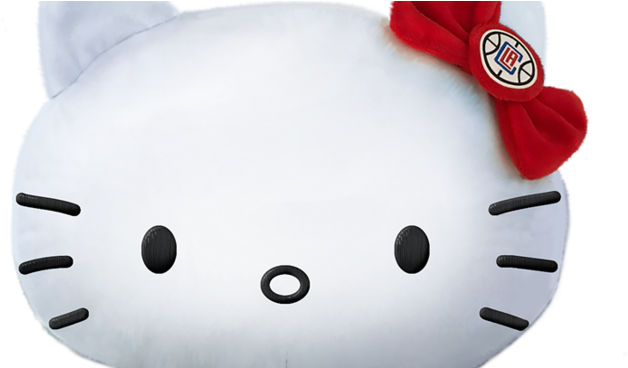 Hello Kitty Visits The La Clippers - Los Angeles (653x367), Png Download