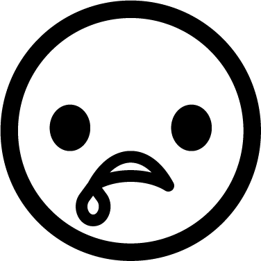 Drool - Sad Face (376x376), Png Download