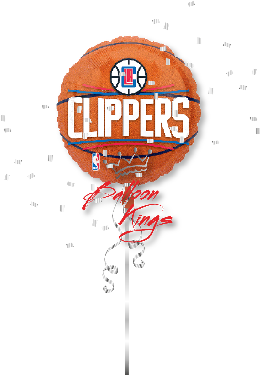 La Clippers - Nba La Clippers Basketball Foil Mylar Balloon 18" By (1068x1280), Png Download