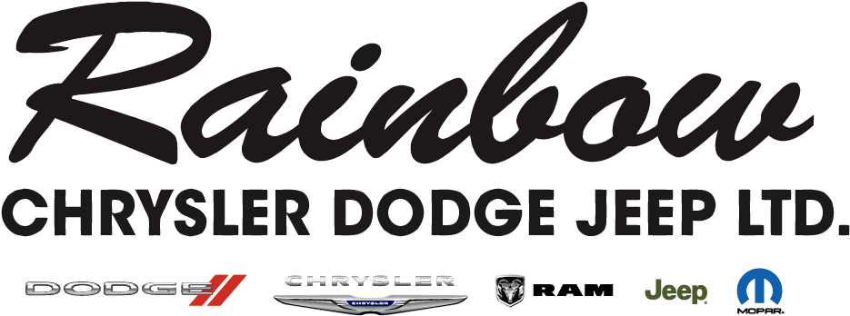 L Rainbow Chrysler Logo - Rainbow Word Black (934x355), Png Download