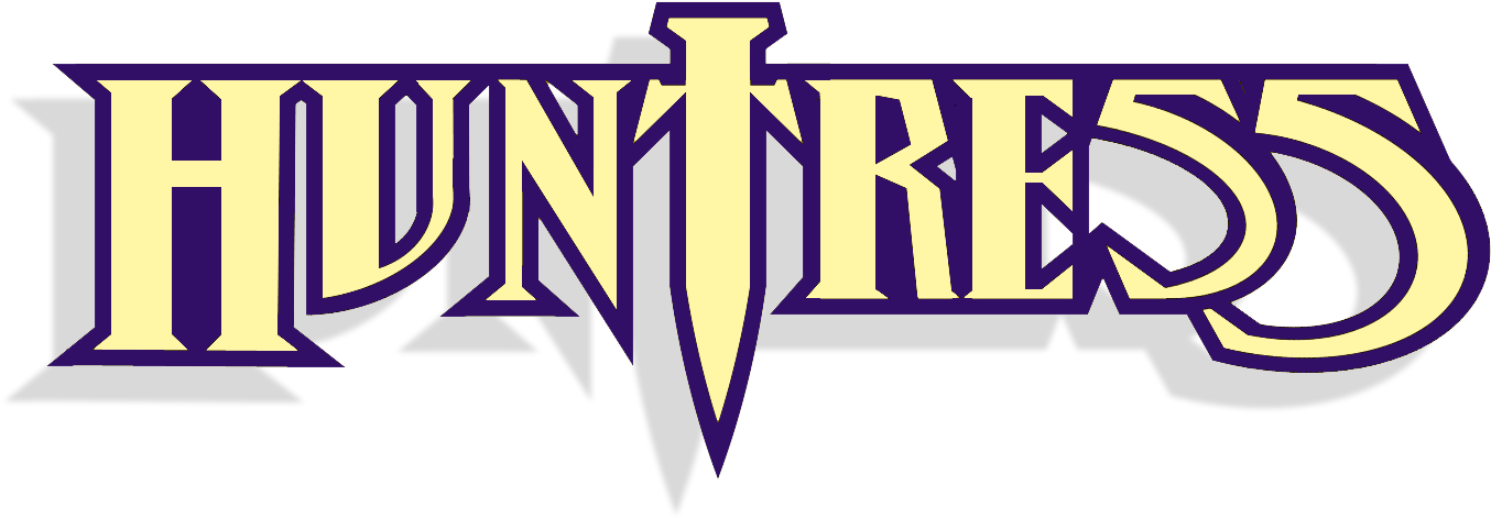 Huntress Superhero Symbol - Huntress Dc Comics Logo (1451x569), Png Download