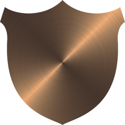 Shield 3 Flat Brushed Circular Copper Metallic Metal - Shield Texture Png (400x400), Png Download