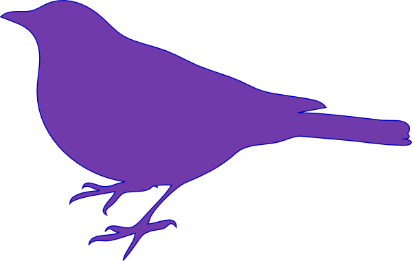 Bird Silhouette Blue (600x380), Png Download