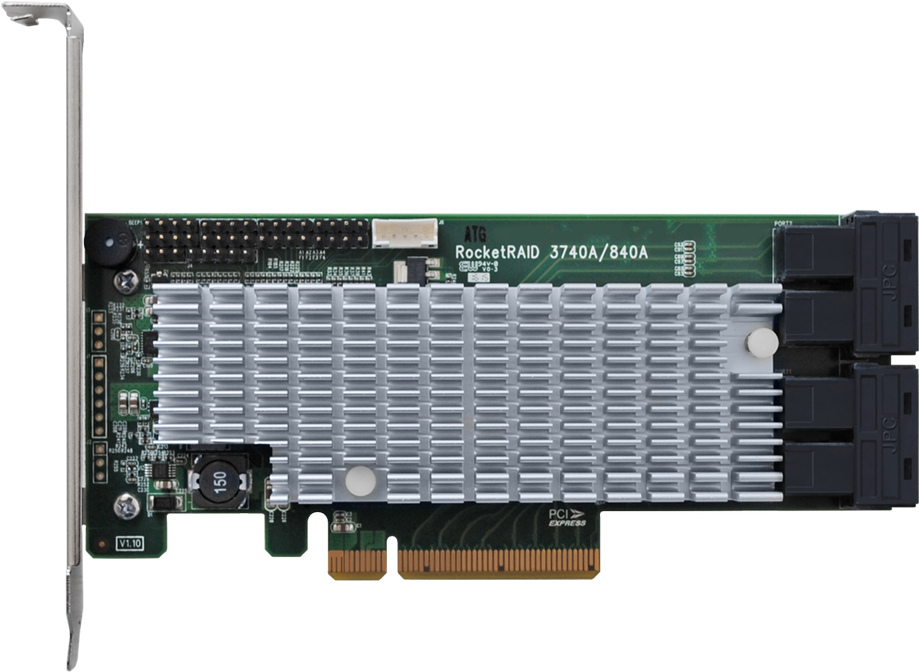 Rr840a-1 - Highpoint Rocketraid 840a Pcie 3.0 X8 6gb/s Sata Raid (1024x792), Png Download