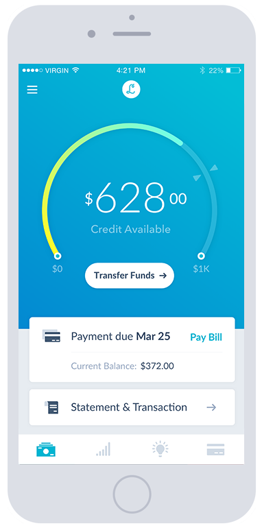 Lenny Credit Accounts Dashboard Mockup Flat Iphone - Iphone (449x800), Png Download