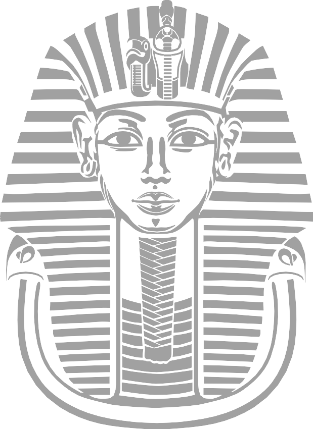 Wall Sticker X - King Tutankhamun Stencil (619x850), Png Download